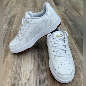 Boys White Puma Sneakers, size 1